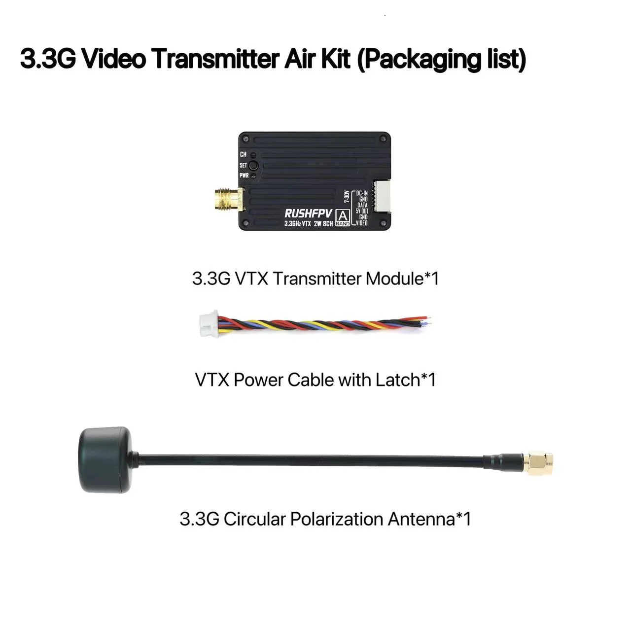 Rc Transmitter Drone - RUSHFPV 3.3G 2W VTX Передатчик FPV