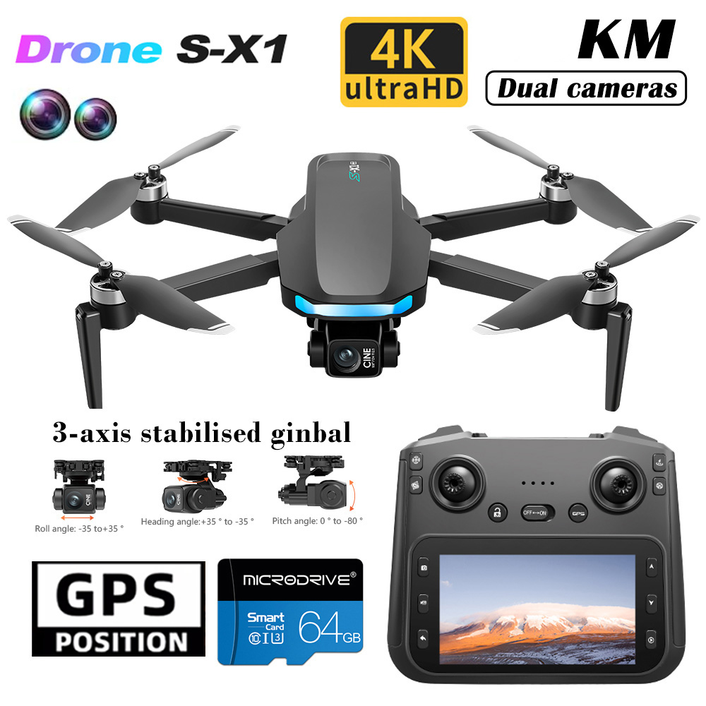 Drone X1 Rc - S-X1 Новый дрон с экраном 3-осевой