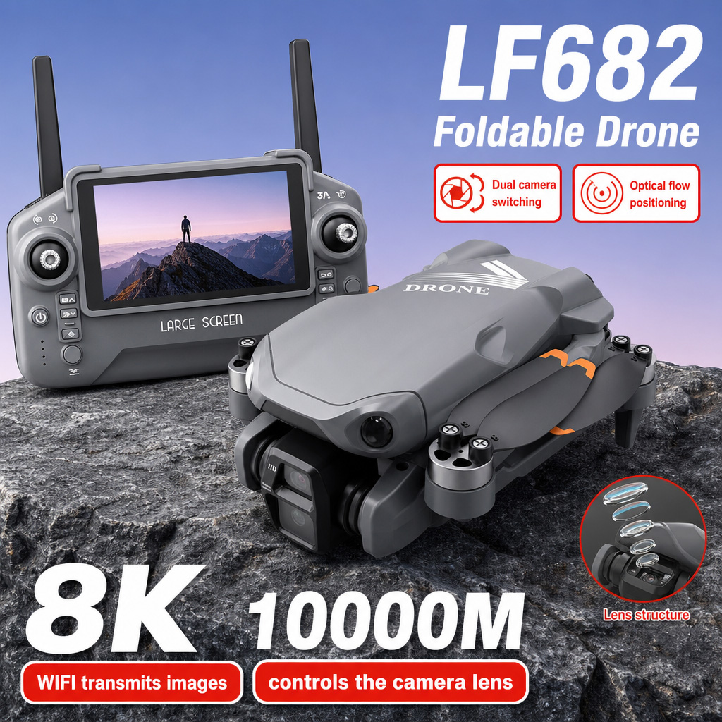 Drone Rc Gps - Дрон для аэрофотосъемки LF682 с двумя